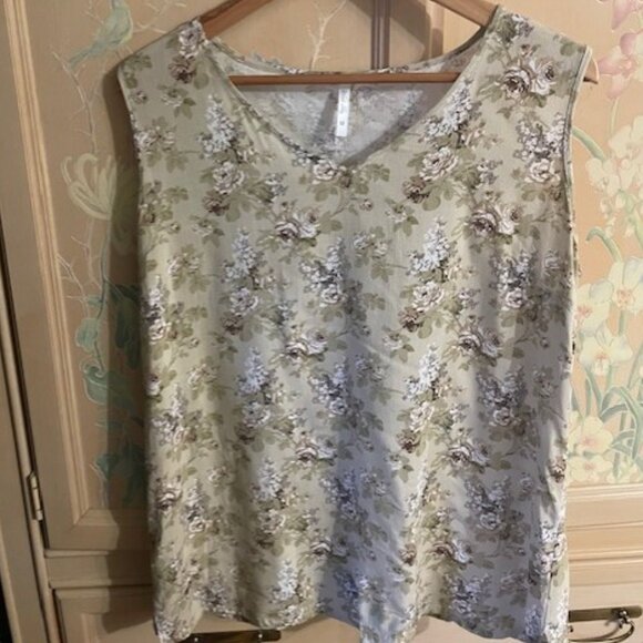 BLUE SKY CLOTHING Linen and Bamboo Coordinating Tank and Cardigan Size S & M - Picture 3 of 10